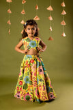 Girls Yellow Top & Skirt | Girls ethnic wear in USA