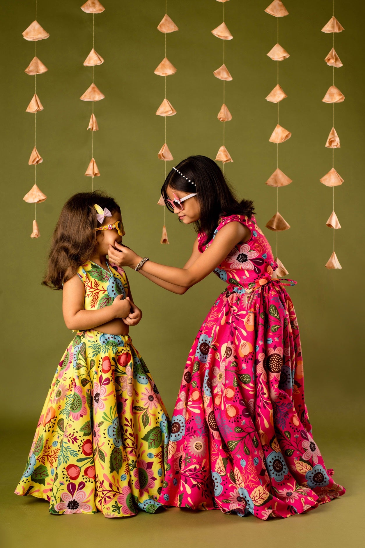 Girls Yellow Top & Skirt | Girls ethnic wear in USA