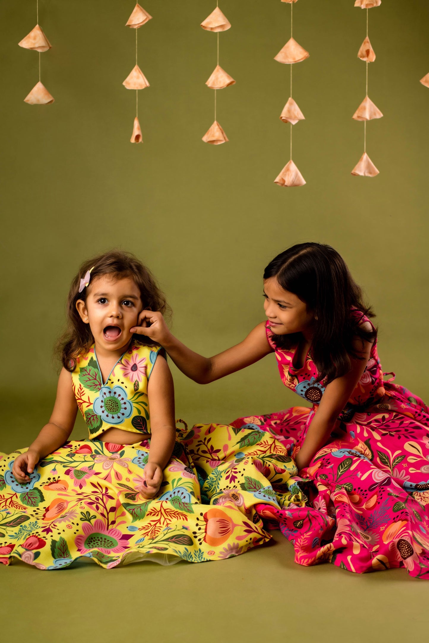 Girls Yellow Top & Skirt | Girls ethnic wear in USA