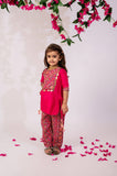 Girls Stunning Kurta & Printed Trouser