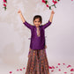 Girls Purple Sharara & Stylish Kurta Set | Girls ethnic wear in USA