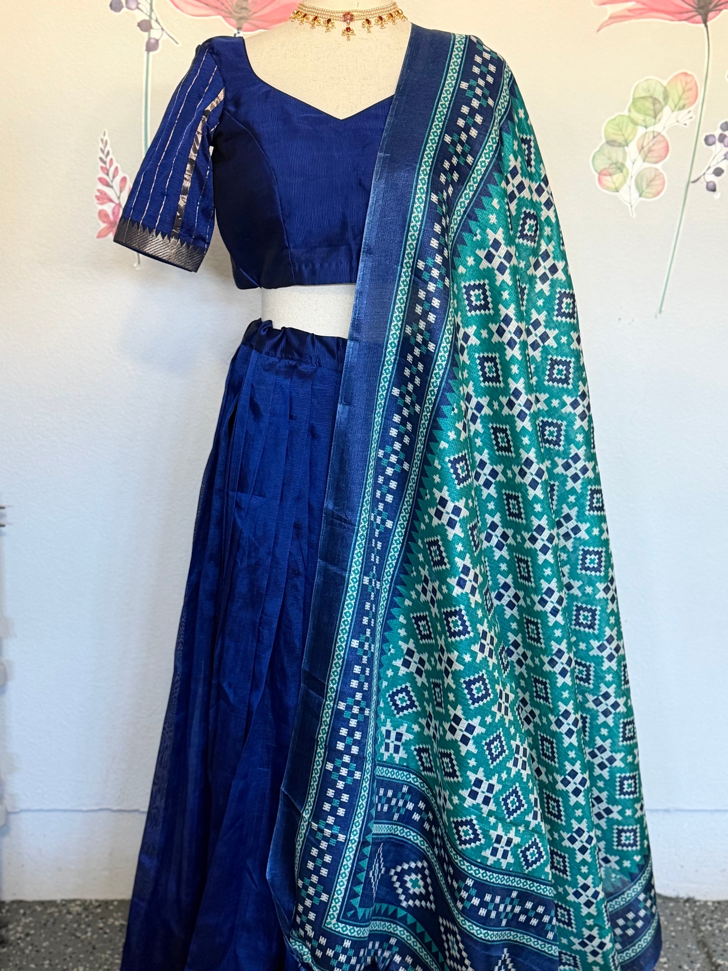 Teens Mangalagiri Handloom Lehanga | Traditional Langa voni | Teens Ethnic Wear