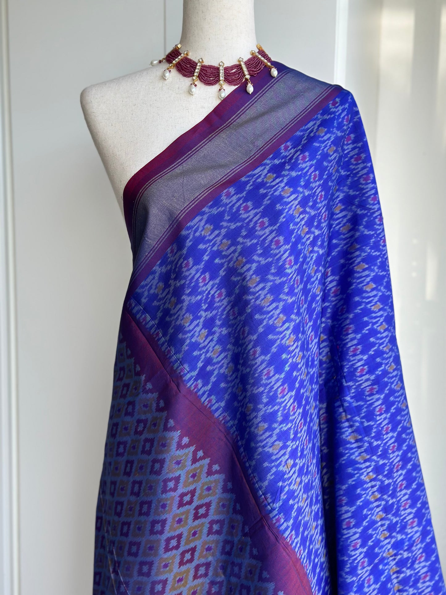 Ikkat silk dupatta | Handloom dupatta