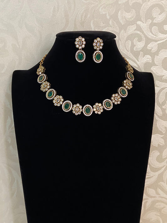 Victorian ad necklace set | Simple necklace set