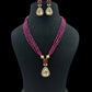 Polki Kundan Pendant Beads Mala Necklace | Indian Jewelry