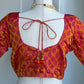 Pink & orange brocade blouse | Saree blouses in USA | Custom blouse