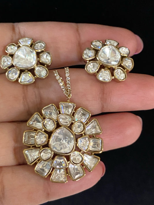 Moissanite pendant set | Indian jewelry in USA