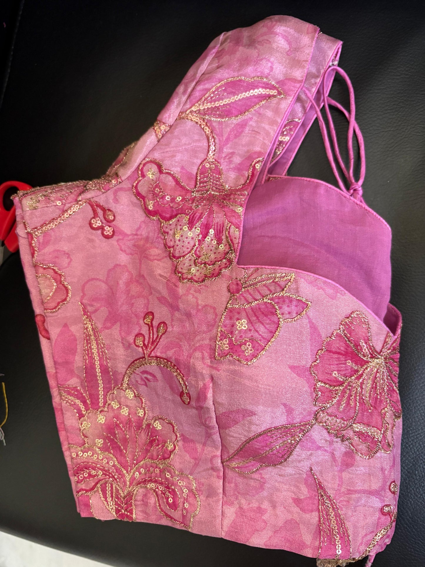 Printed Embroidery Tissue Blouse | Saree Blouses in USA