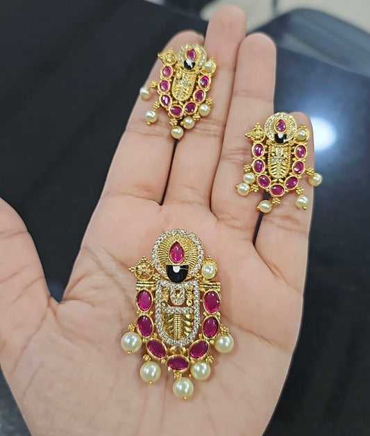 Balaji Pendant & Earrings | Indian Jewelry In USA