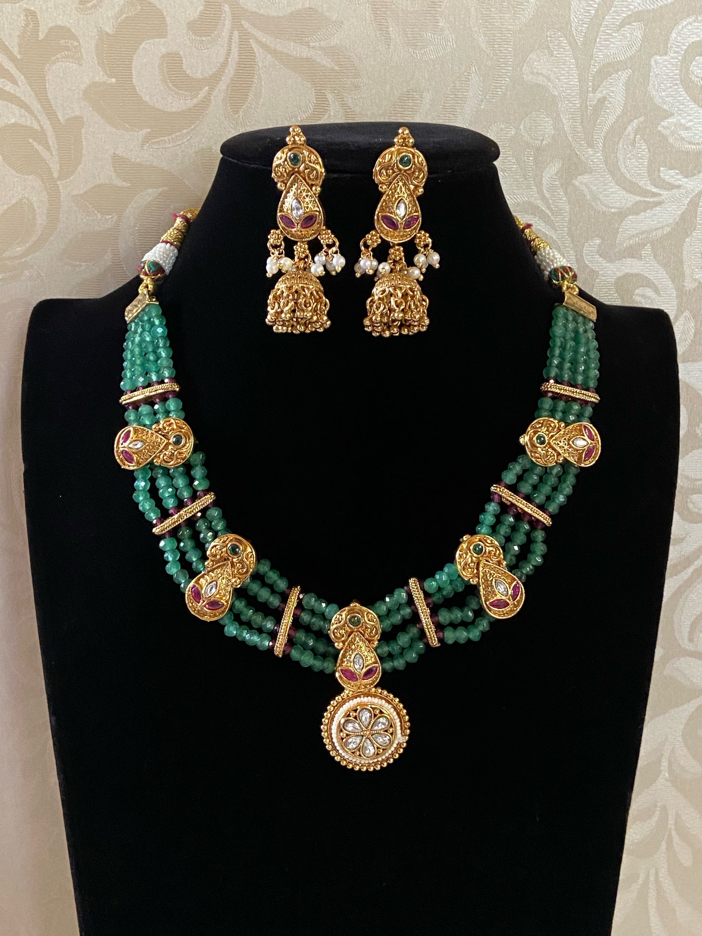 Antique necklace set | Indian traditional jewelry