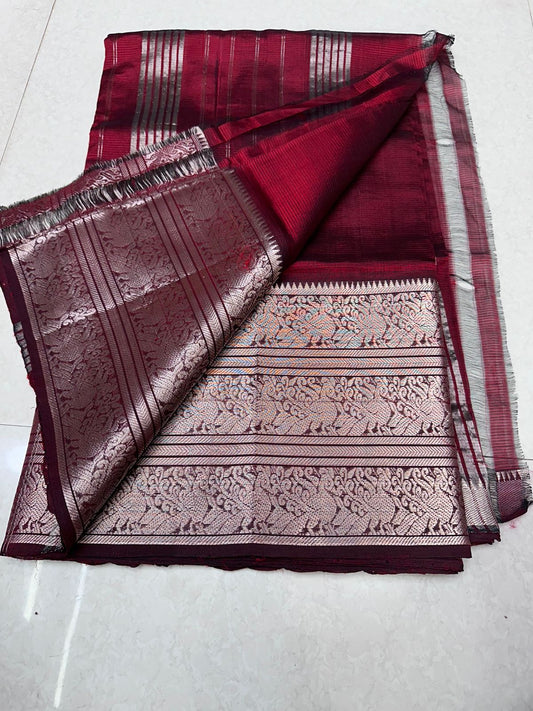 Big kanchi border mangalagiri saree | handloom managalgiri