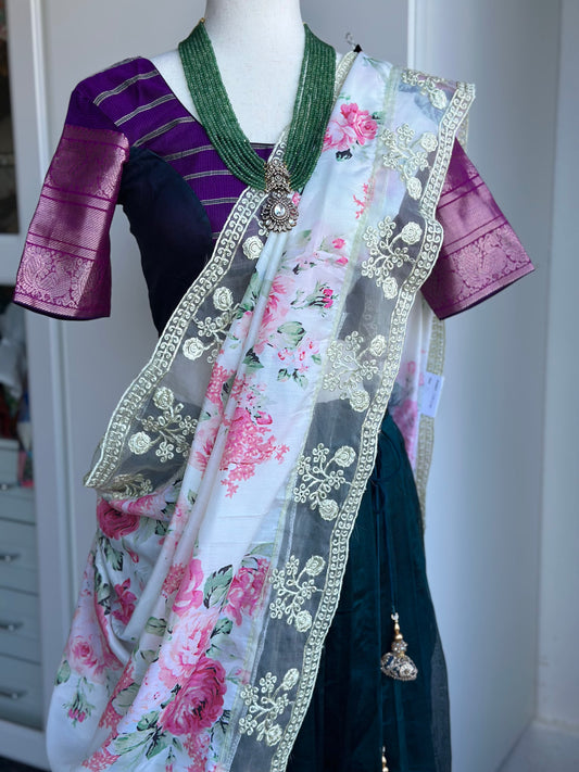 Teens mangalagiri lehanga set | teens ethnic wear