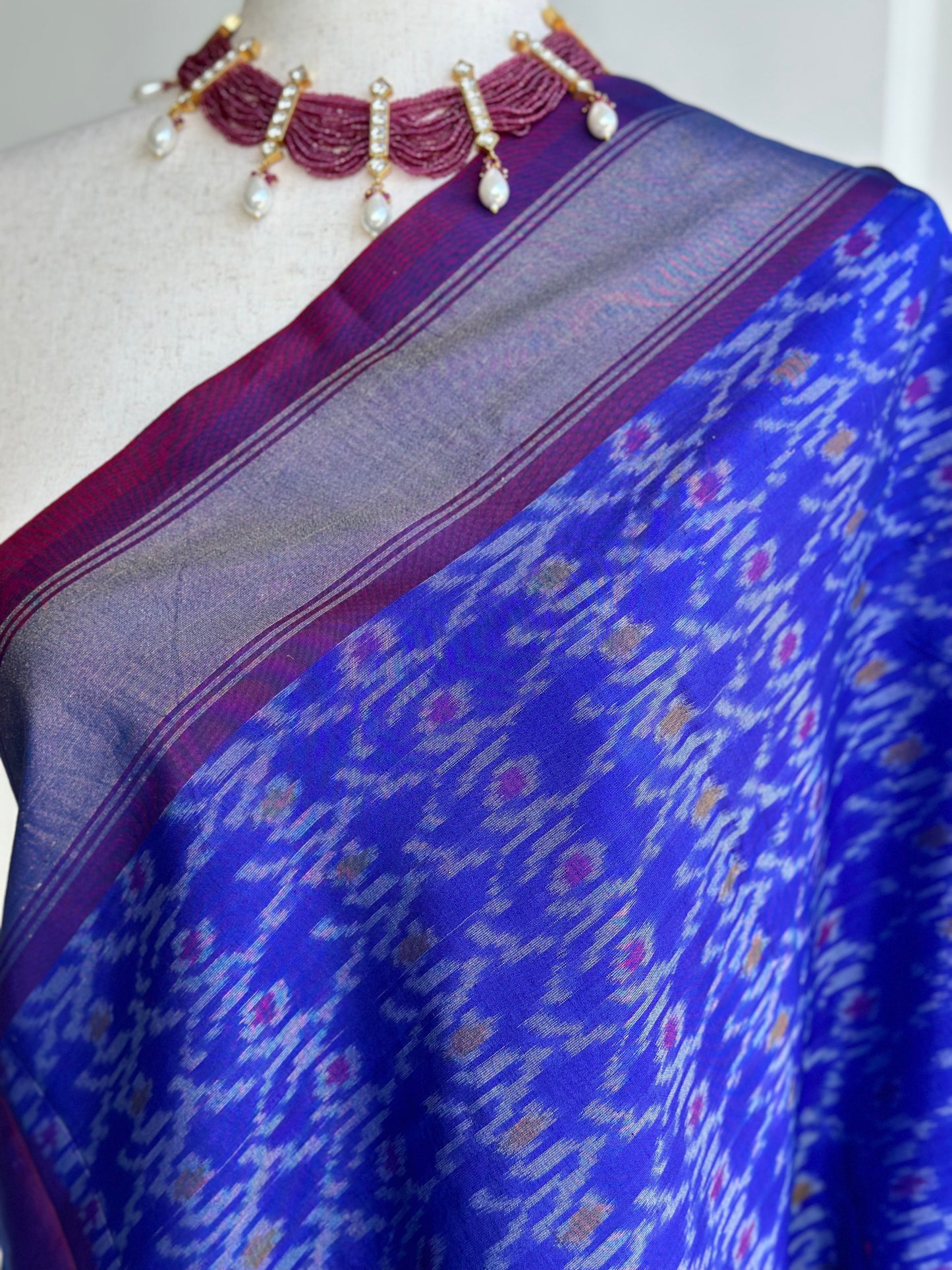 Ikkat silk dupatta | Handloom dupatta