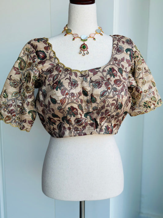 Embroidery Kalamkari blouse | Saree blouses in USA