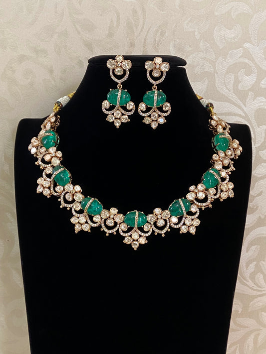 Moissanite stones necklace | designer necklace