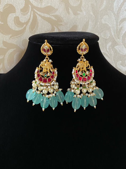 Jadau Kundan earrings | Indian traditional jewelry