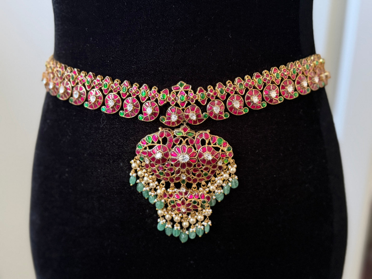 2 in 1 Jadau kundan Mango long necklace Set | Latest Necklace | Indian Bridal Jewelry In USA