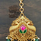 Antique Peacock  Maang Tikka | Traditional Temple Maang Tikka