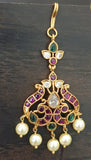 AD Kemp Peacock Maang Tikka | South Indian Jewelry In USA