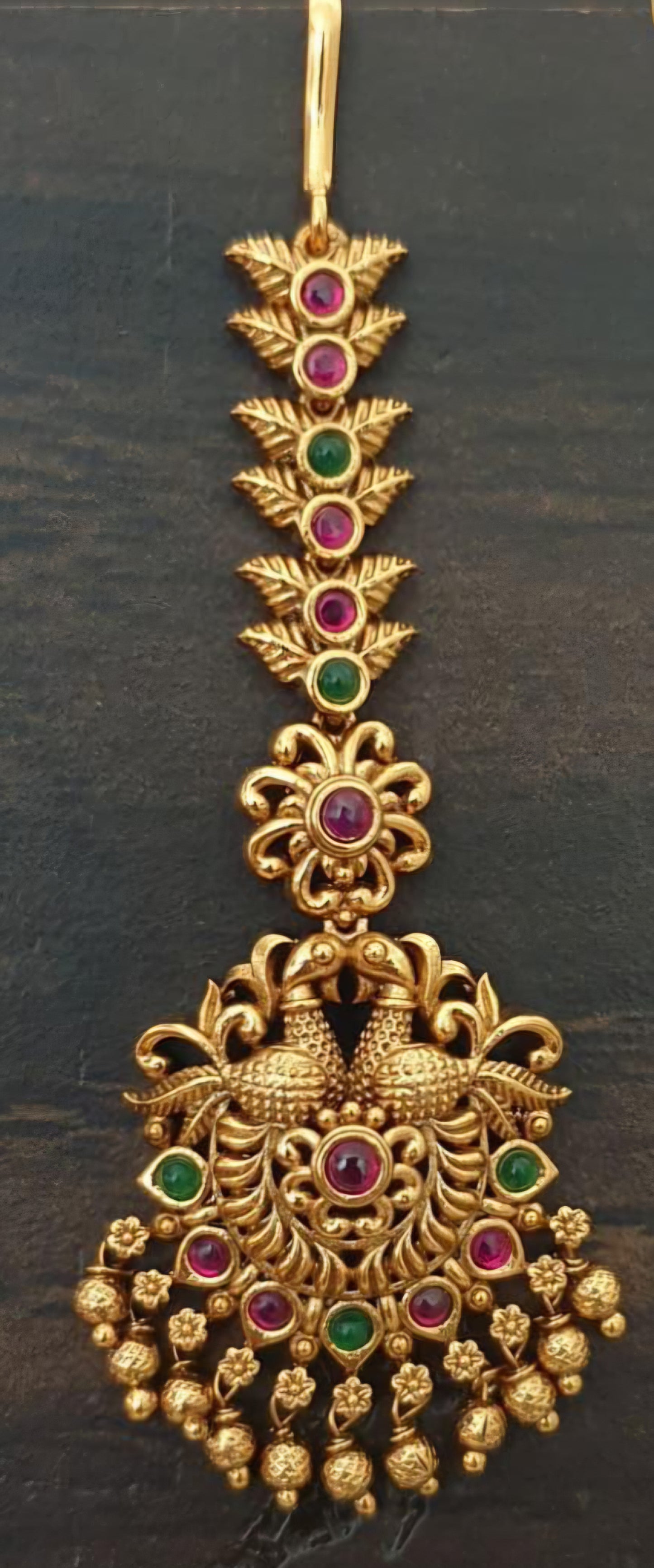 Antique Peacock  Maang Tikka | Traditional Indian Maang Tikka