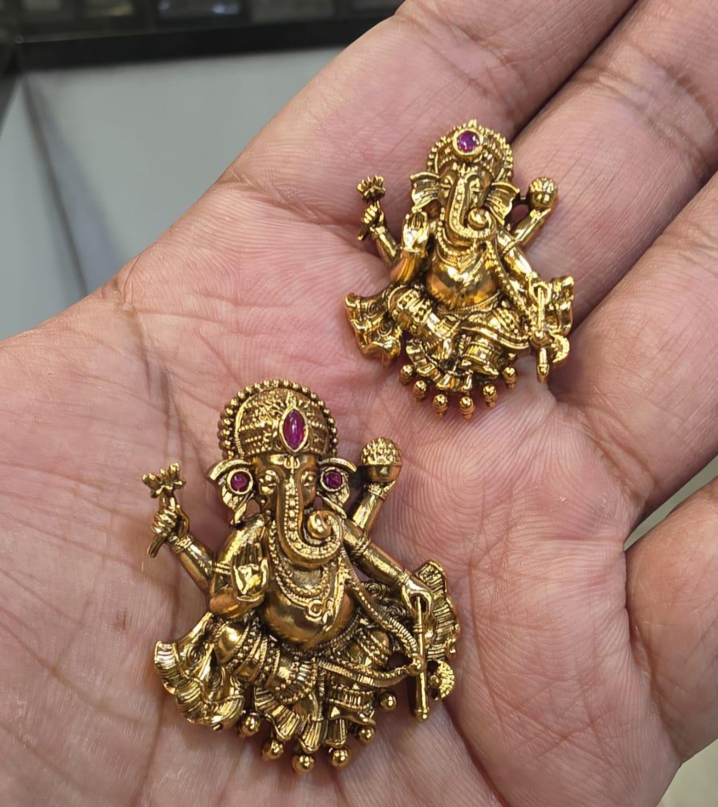 Antique Ganesh Pendant Set | Traditional Temple Jewelry