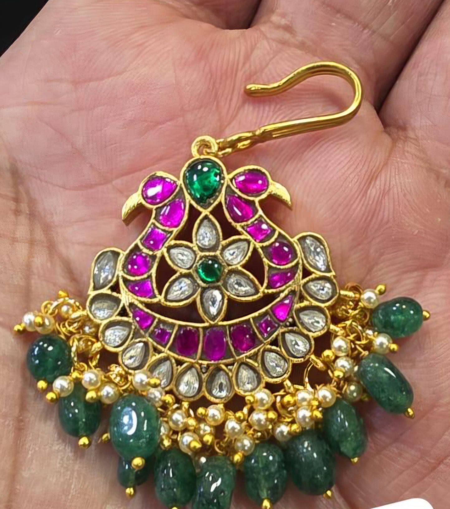 Jadau Kundan Traditional Maang Tikka | Indian Jewelry