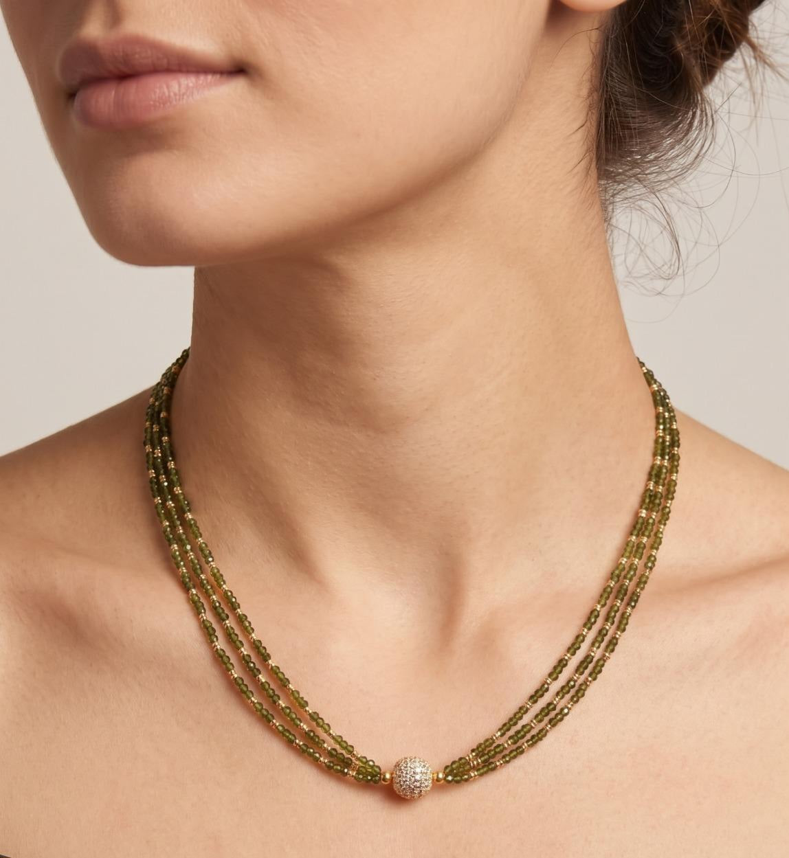 AD Ball Crystal Beads Mala | Indian Jewelry