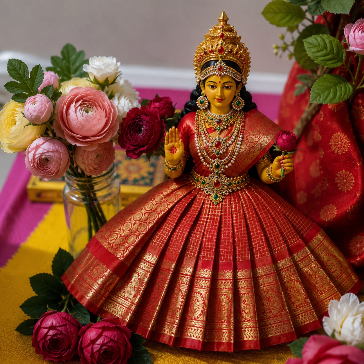 Goddess Dress | Sravanamasam Ammavari  Kalasam Dress | Traditional Ammavari Dress