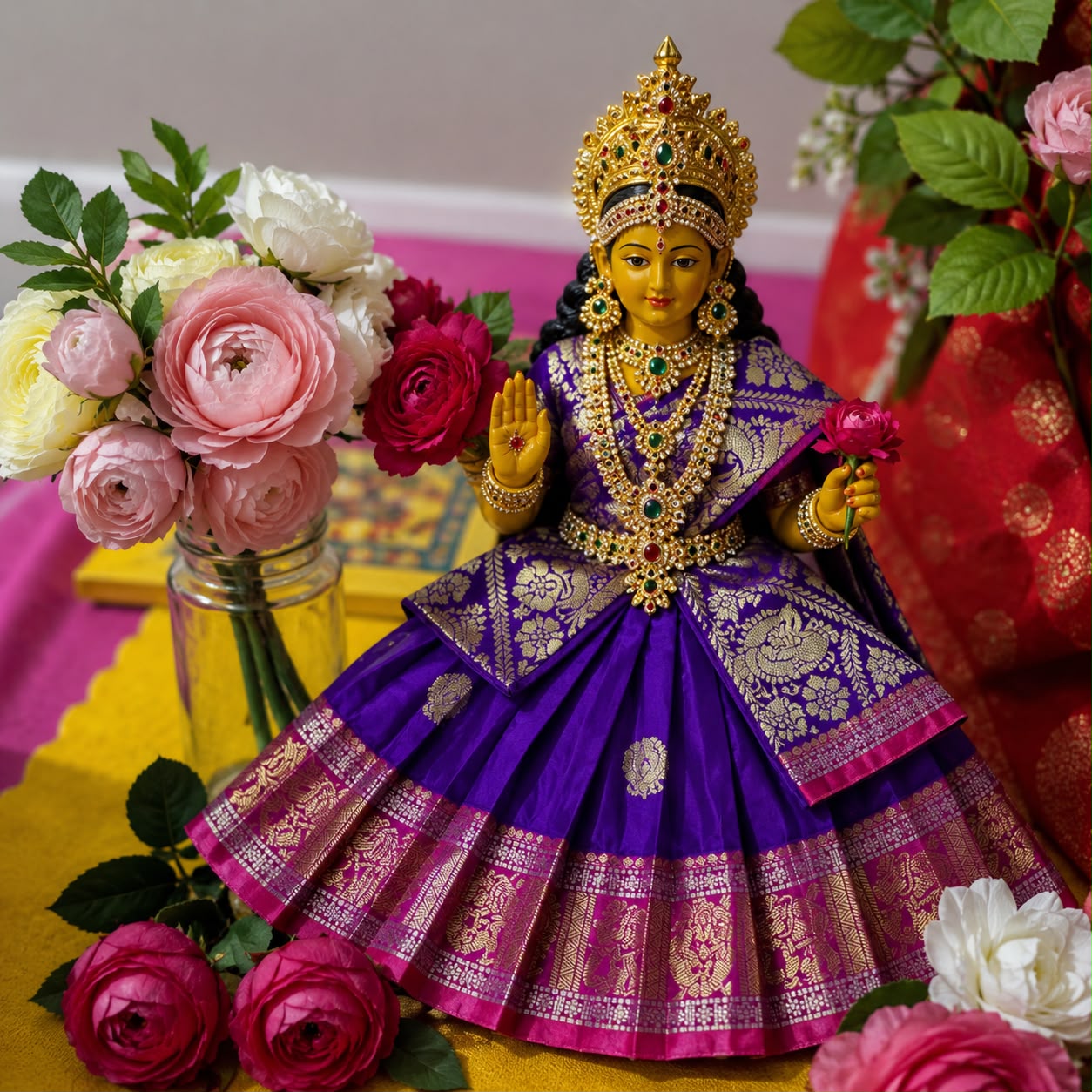 Goddess Dress | Sravanamasam Ammavari  Kalasam Dress | Traditional Ammavari Dress