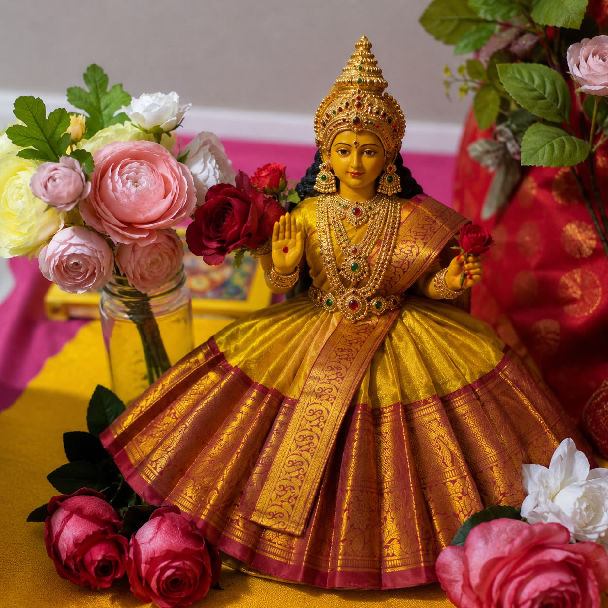 Goddess Dress | Sravanamasam Ammavari  Kalasam Dress | Traditional  Ammavari Dress