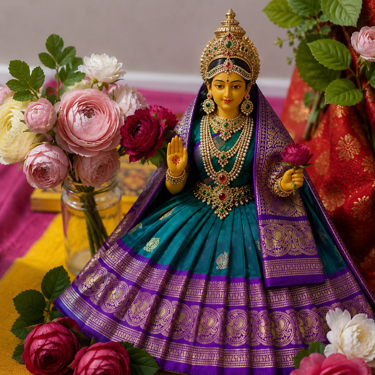 Goddess Dress | Sravanamasam Ammavari  Kalasam Dress | Traditional Ammavari Dress