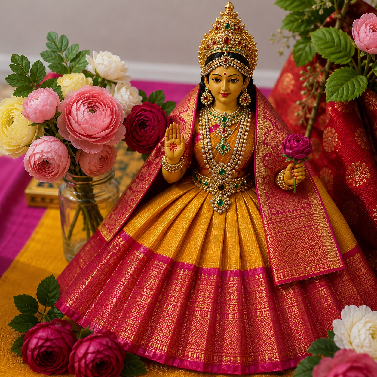 Goddess Dress | Sravanamasam Ammavari  Kalasam Dress | Traditional Ammavari Dress