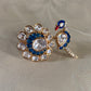 Moissanite Kundan Finger Ring