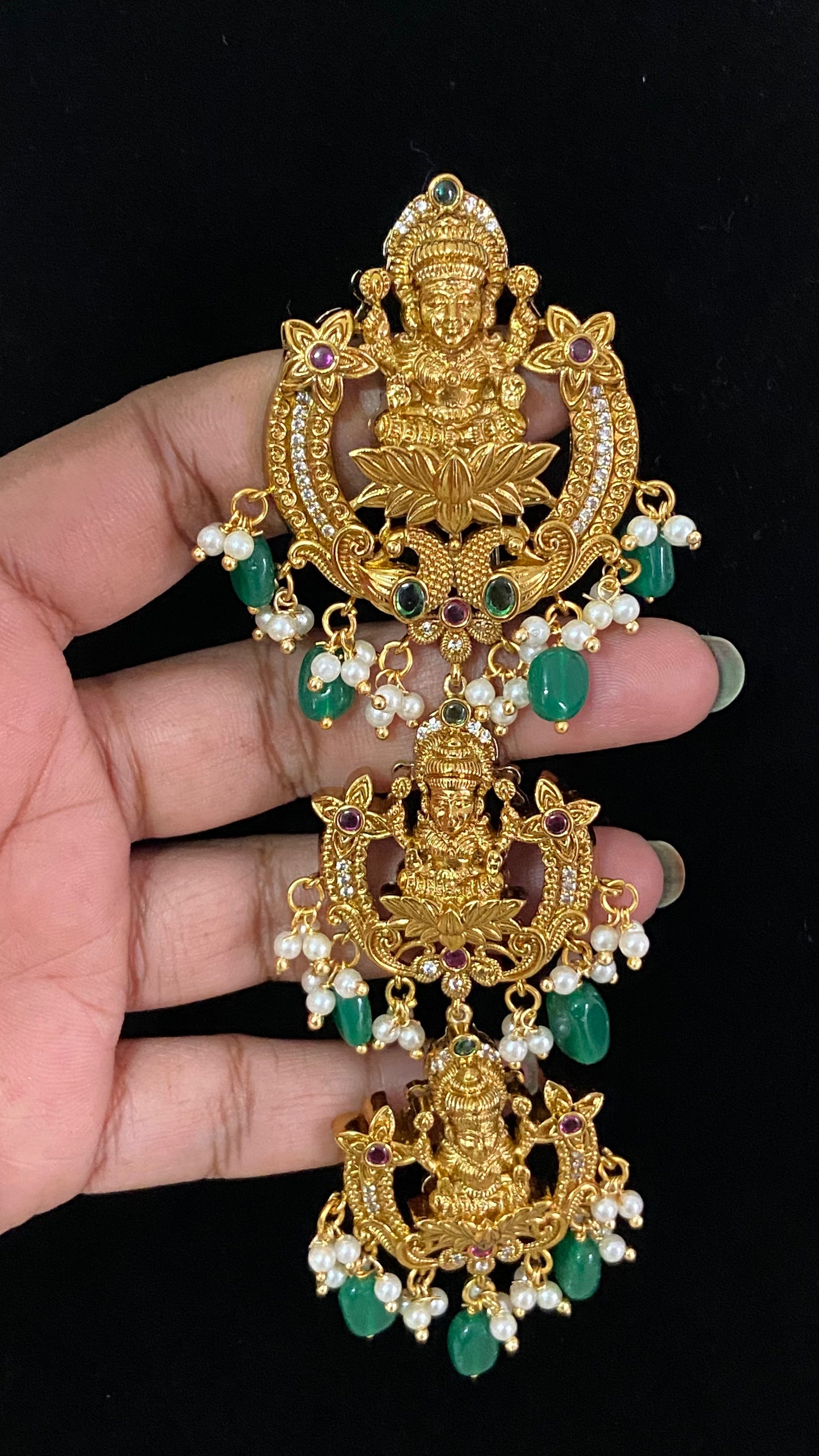 Antique Temple Lakshmi Hair Accessory | Indian Jewelry In USA