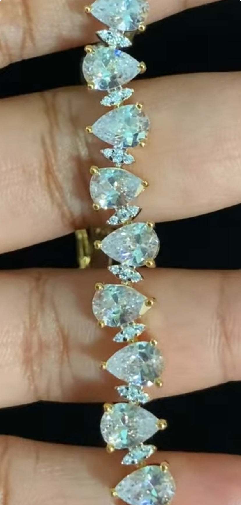 CZ  Bracelet | Two Tone Indian Bracelet