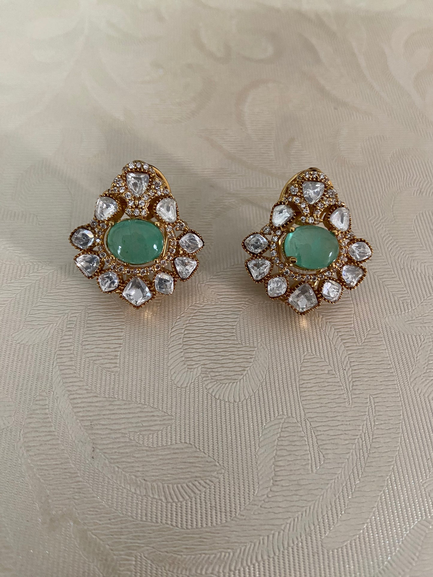 Moissanite Studs | Indian Earrings