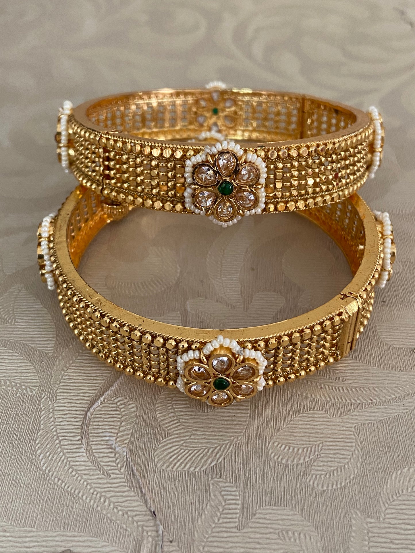 Antique Kundan Openable Bangles | Traditional  Bangles