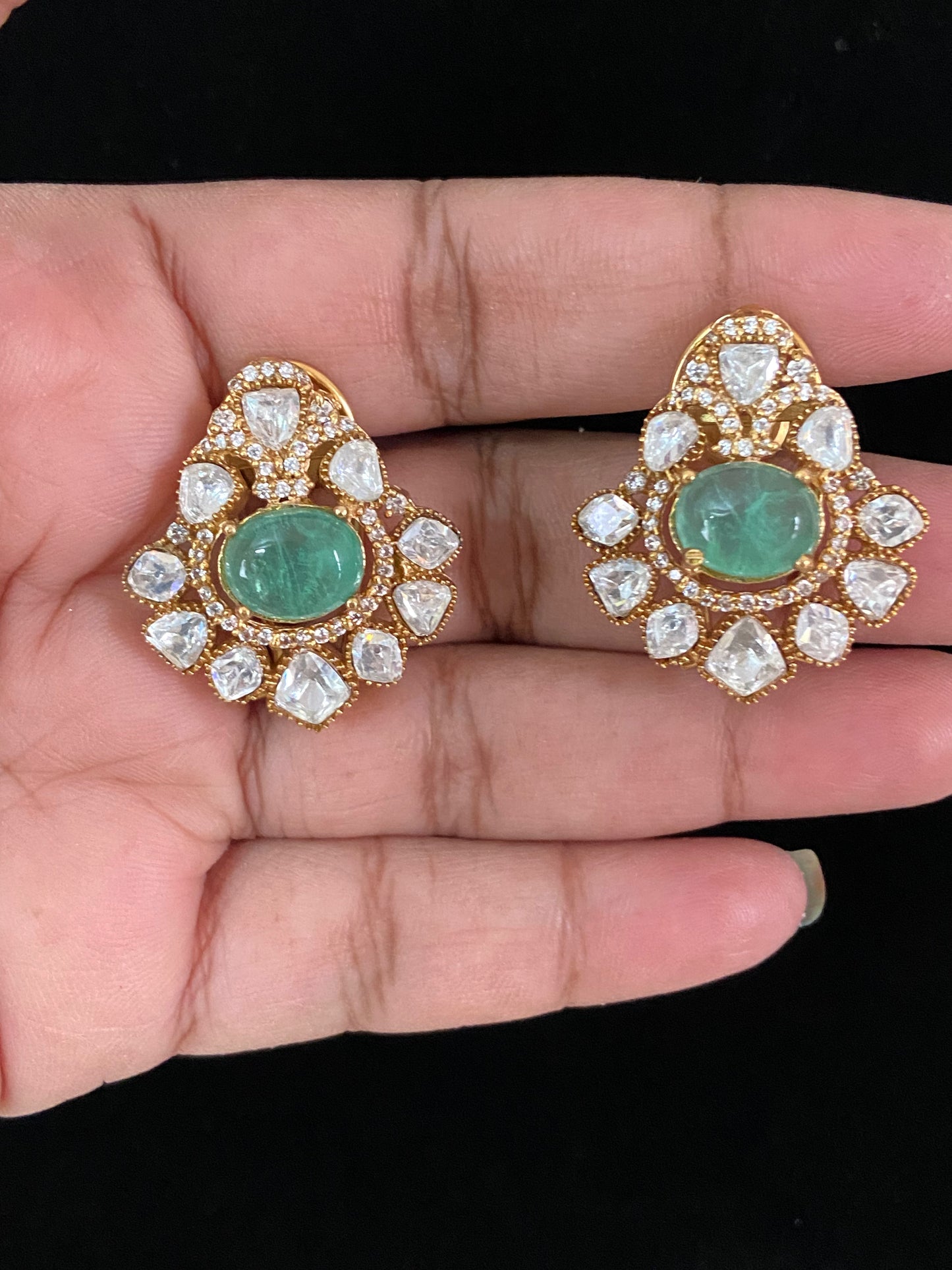 Moissanite Studs | Indian Earrings
