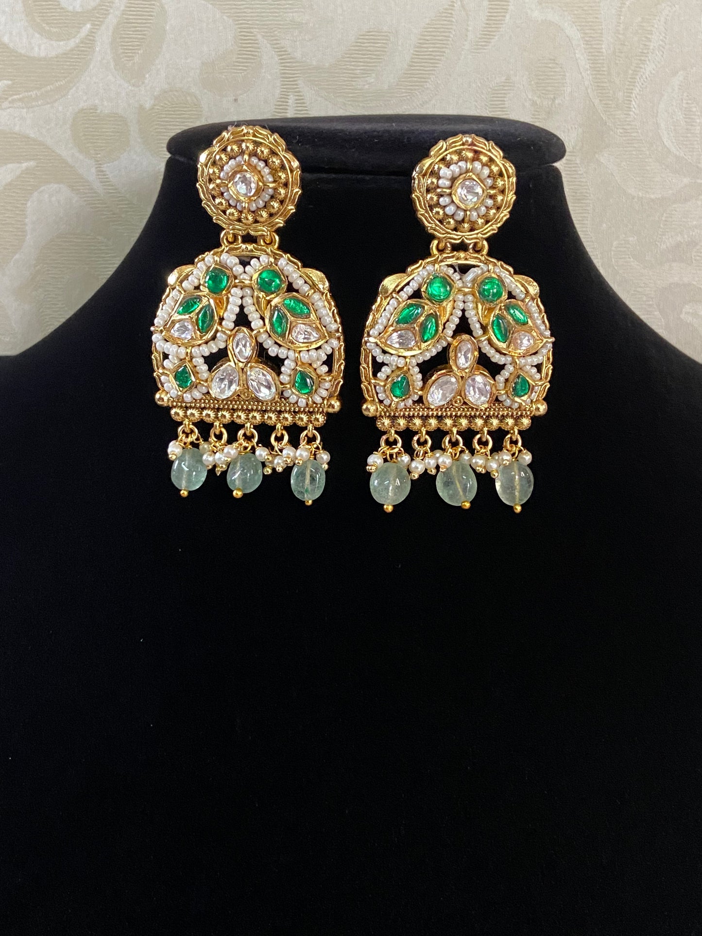 Polki Kundan Earrings | Indian Earrings In USA