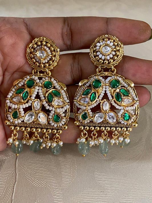 Polki Kundan Earrings | Indian Earrings In USA