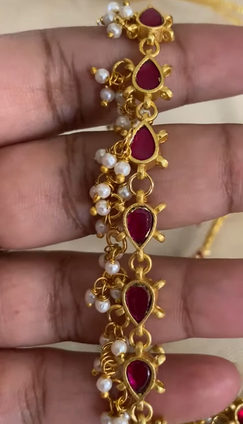 Kundan pearl Choker With Earrings | Indian Necklace In USA