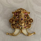 Antique CZ Balaji Tiger Nail Pendant | Indian Traditional Puligoru