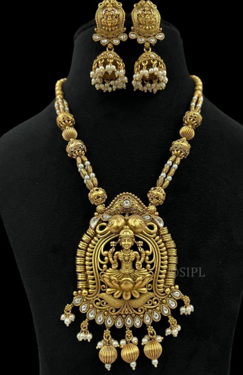Laxmi pendant Temple Necklace | Traditional Indian Jewelry