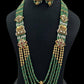 Traditional Kundan Necklace | Onyx Beads Necklace With Earrings