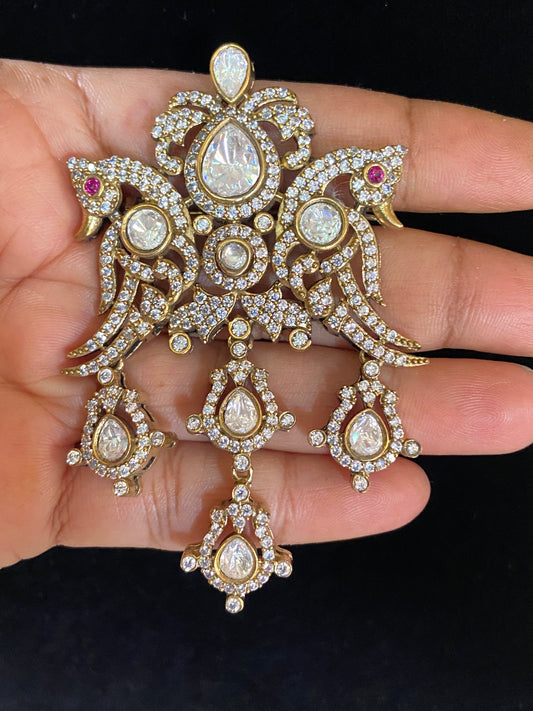 Victorian AD  Peacock Brooch |  Multipurpose Brooch Pin