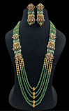 Traditional Kundan Necklace | Onyx Beads Necklace With Earrings