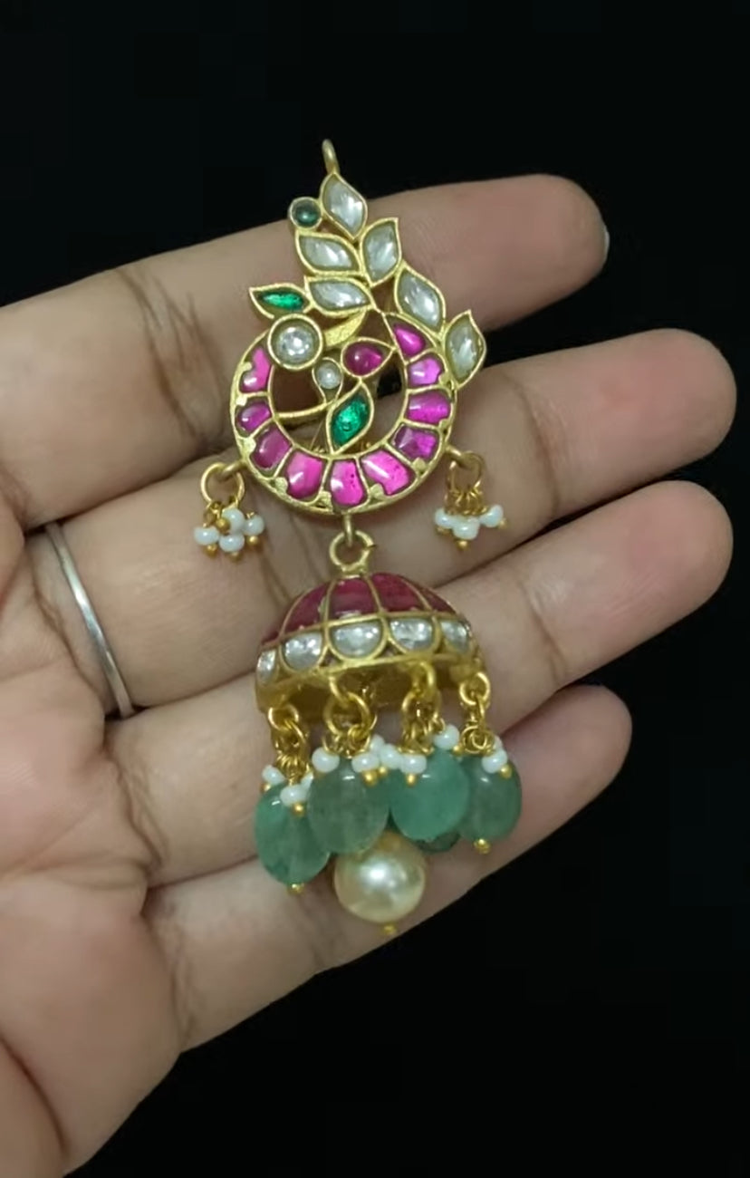 Jadau Kundan Jumki Earrings | Indian Earrings | Gift Idea