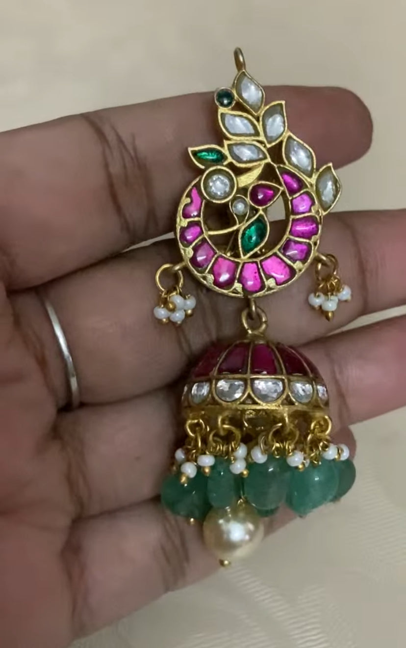 Jadau Kundan Jumki Earrings | Indian Earrings | Gift Idea