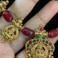 Antique Small Lakshmi Pendants Beads Mala | Traditional Beads Necklace