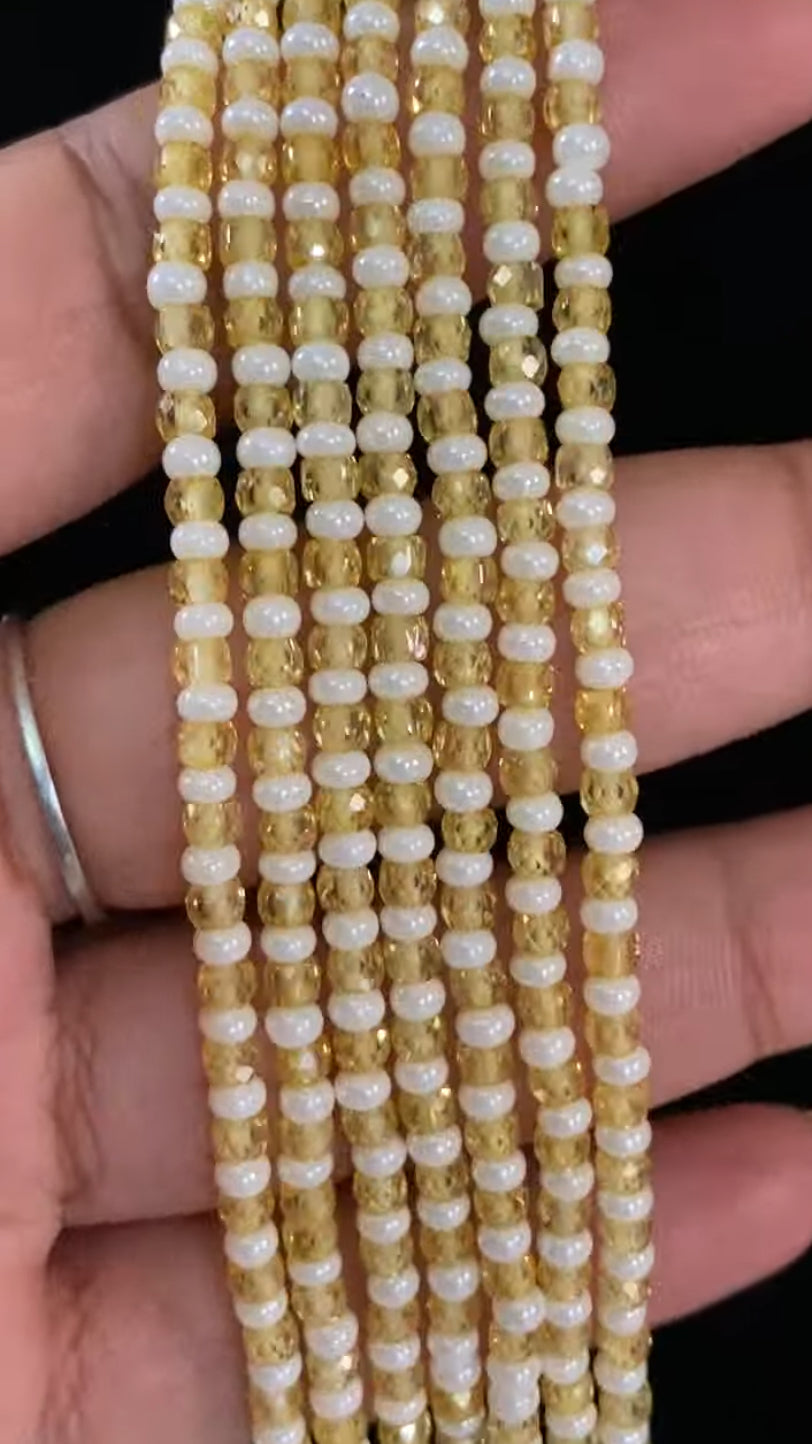 Swarovski Pearl & Beads Mala Necklace | Indian Beads Necklace
